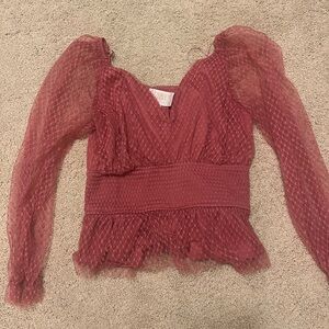 Pink Lace Audrey Parks Blouse